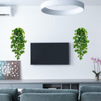 BLEUM CADE Fake Hanging Plants, 2pcs Artificial Pothos Vines Greenery for Wall Home Living Room Office Indoor Outdoor Decor (No Baskets)