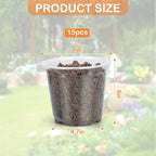 15 Pack Clear Nursery Pots with Drainage Holes, 7 Inch Seed Starting Plastic Plant Pots, Transparent Variety Pack Flexible Garden Pot for Outdoor Indoor (Clear, 7 Inch)