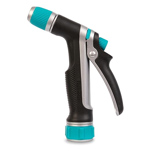 Gilmour 825202-1001 Heavy Duty Rear Control Pre-set Watering Nozzle with Swivel Connect