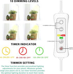 yadoker Halo Plant Grow Light, LED Growing Light with Base Full Spectrum for Indoor Plants,Height Adjustable, Automatic Timer, 5V Low Safe Voltage,Idea for Small Plants