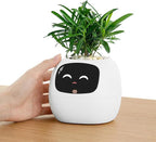 PLANTSIO Ivy Interactive AI Desk Companion, Smart Plant Pet with 100+ Expressions, Cute Indoor Planter for Office Decor, Unique Gift for Plant Lovers & Coworkers(Ivory)