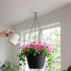 12 PCS Q-Hanger Hooks for String Lights, Ceiling Hangers for Plants & Wind Chimes, Christmas Decorations Outdoor Hooks (Square Hanger) White