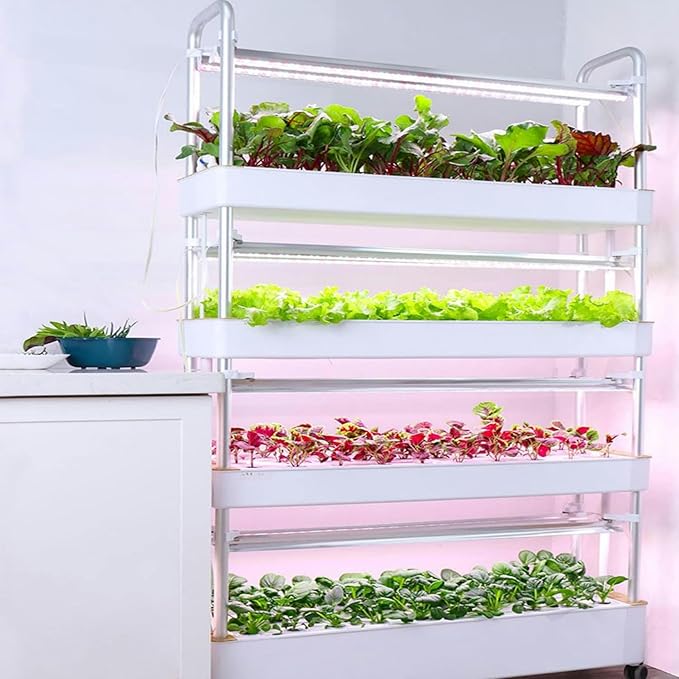 FLTRGO Indoor Garden Hydroponic Growing System,3/4 Tier Hydroponics Tower Set,Hydroponic Planter,Plant Vertical Hydroponics,Suitable for Planting Leafy Vegetables,Stem Vegetables