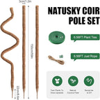 3 Pack Moss Pole 63 Inch Monstera Plant Support Moss Poles Bendable for Climbing Plants Longer Coco Coir Sticks Support Stakes Tall for Indoor Creeper DIY Shape Plants Grow Upwards
