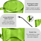 Plastic Watering Can - Small with Long Spout - 1/4 Gallon - 32 Oz - Green