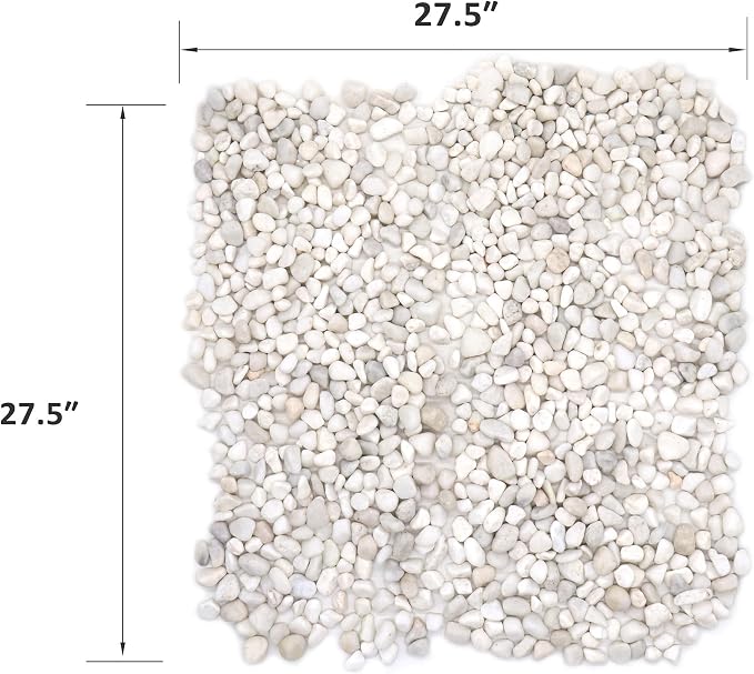 Rocks for Plants. White Lightly Polished Decorative Pebbles. 0.5 to 1 Inch 18 lbs. for Garden, Landscaping, Indoor, Vase fillers, Crafting, Succulents, pots, Plants
