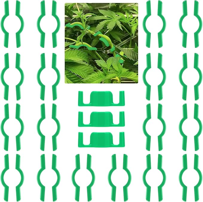 40 Pack LST Plant Training Clips – Durable & Reusable Stem Support for Low-Stress Training – Fits All Growth Stages