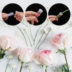300 Pack Flower Water Tubes 3 Inch Reusable Plastic Vials for Flower Arrangements Floral Tubes with Cover Fresh Florist Supplies for Decoration Arrangement Preserving(Clear)