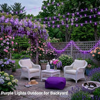 JMEXSUSS 600 LED Purple Christmas Lights Outdoor Indoor, 168ft Purple LED Christmas Tree Lights Plug in, Deep-Violet Fairy String Lights for Outside Patio Fireplace Party Xmas Decorations