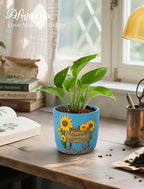 Retirement Gift for Woman: Happy Retirement Gift 2025 - Hand-Painted Plant Pot for Unique Retired Gifts or Retirement Party Decorations - Succulent Planter with Drainage 5.3 inch