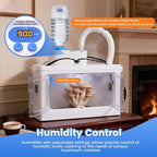 Indoor Mushroom Growing Kit Mushroom Cultivation Equipment Includes Humidity Control, Air Circulation Fans and Mushroom Grow Box