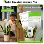 RAINPOINT WiFi Solar Auto Watering System with Two Smart Digital Soil Sensors for House Potted Plants