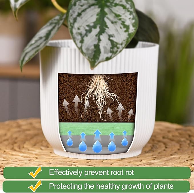 2 PCS Flower Pot Filler Insert 47.2''x 11.8'' Green Plant Pot Filler Drainage Insert Lightweight Planter Drainage Materials for Planter Indoor Outdoor Gardening Plants Container