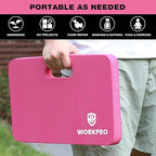 WORKPRO Extra Thick Kneeling Pad, 2-Pack, Soft NBR Foam Cushioning for Knee, Large Foam Kneeler Mat for Gardening, Bathing Baby, Exercise, Workout Supplies, 17.5 x 11 x 1.5 in, Pink