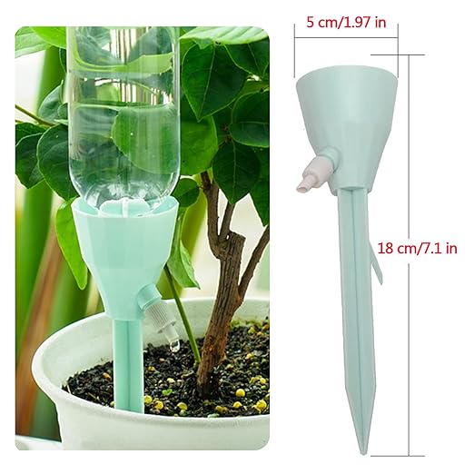 New Upgraded Plant Self Watering Spikes,Adjustable Plant Watering Devices with Slow Release Control Switch Water Dripper,Watering Planter Insert,Automatic Plant Waterer for Vacations (3)