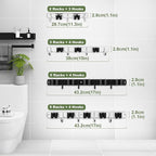 2 Racks and 3 Hooks Broom and Mop Holder Wall Mounted Garage Organizer Storage Tool Racks Stainless Steel Heavy Duty Hooks Self Adhesive Solid Non-slip Wall Hangers for Home Kitchen Garden Laundry