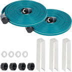 LINEX Sprinkler Soaker Hose 25 ft 2 pack for Garden Lawn Watering Hose with Stakes