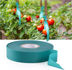 TELENT OUTDOORS 4 Rolls Stretch Tie Tape, 1” Wide 200FT Reusable Garden Plant Ties Green Tapes for Plants, Thick Garden Vinyl Stake Ribbon for Branches Flowers Tomatoes Indoor Outdoor Greenhouse