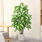 Artificial Golden Dieffenbachia 4ft Tall Artificial Plants Indoor Decorative Silk Plants Potted Faux Tropical Tree Lifelike House Floor Large Fake Tree for Home Living Room