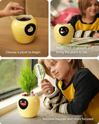 New 2026 Ai Smart Planter – Extra Large Interactive Plant Pot, Pet Plantagotchi, robot, Leafypod and Plantiboy, Robot Flower Pot with Feelings, Indoor Flowerpot with Water, Digital Gifts (Green)