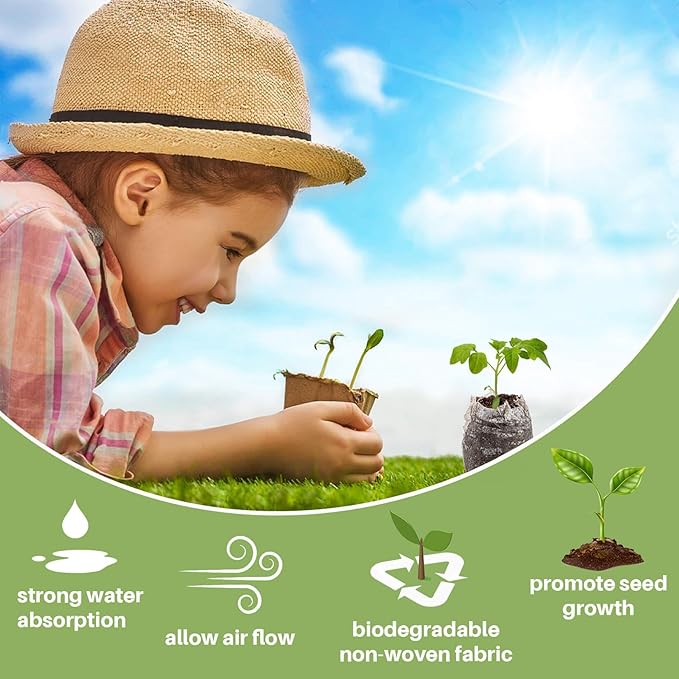 MAQIHAN 50PCS Peat Pellets for Seedlings - 30MM Seed Starter Pellets Peat Pods for Starting Seeds Garden Soil for Planting Transplanting Growing Garden Flower Vegetables