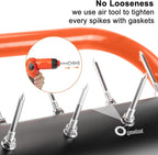 21" Rolling Lawn Aerator, 45 Preassembled Spikes, Only Needs 3-5 Minutes to Assemble, No Looseness, Good Package, 75" Long Handle with Quick Clip Connections, U-Shape Construction - Orange.