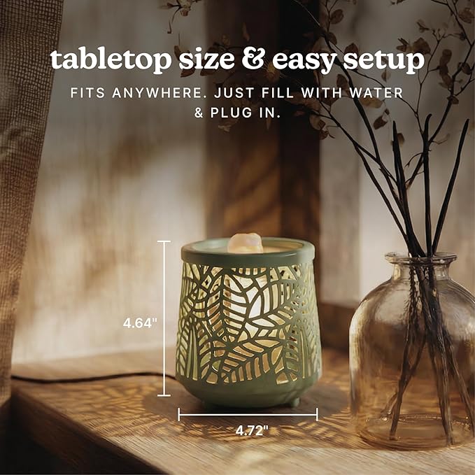 Homedics Indoor Relaxation Fountain with Light & Natural Sound, Tabletop Water Fountain for Home or Office, Small Indoor Water Fountain with Quiet Pump, Soothing Zen Desktop Decor (Green)