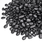 Pulovin 5 lbs Black Pebbles for Indoor Plants, Succulent, Bamboo, Vase, 3/8" Plant Rocks for Pots Indoor, Small River Rocks Decorative Pea Gravel, Highly Polished