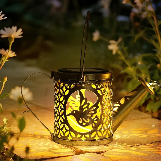 LOVERUIS Solar Watering Can Lights - Solar Outdoor Decorative,Garden Decor Lights for Yard, IP65 Waterproof Solar Lights, Perfect Decor for Outside, Patio, Garden Gift for Women, Mom, Grandma