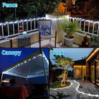 LairtPOW Solar Rope Lights 39FT 100LEDs,IP65 Waterproof Outdoor String Light, Palm Tree Lights for Party Garden Yard Pathway Patio Wedding Christmas Halloween Holiday Decoration (Cool White)