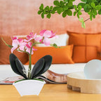POPETPOP Artificial Potted Orchid Plant Miniature Faux Butterfly Orchid for Home Decor Wedding and Photography and Design Elegant