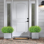 Ouddy Decor 24 Bundles Artificial Greenery Stems Fake Plants Outdoor UV Resistant Faux Plastic Boxwood for Kitchen Office Garden Porch Farmhouse Window Box Home Decor