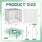 8 Set Strawberry Supports with Wire Plant Protectors from Animal 2 x 12 Inch Metal Garden Protection Cage for Strawberries Vegetables Shrubs Rabbit Proof Cage Set for Outdoor Garden