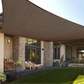LOVE STORY Custom Size 10'x18' Brown Sun Shade Sail Rectangle UV Block Canopy Patio Sail Sunshades Fabric for Outdoor Garden Carport (We Make Custom Size)