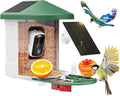 HARYMOR Bird Feeder with Camera with AI Identify Birds Species Solar Powered, Smart Bird House with Cam, 2K HD Video Live Stream, Instant Arrival Alerts - Green