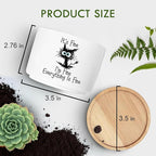 Funny Cat Plant Pot for Succulent, Cactus Flower Planter for Indoor Plants, Cute Succulents Pots with Inspirational Quote, Windowsill Decor Planter Gift for Cats Owner Cat Lover (No Plants)
