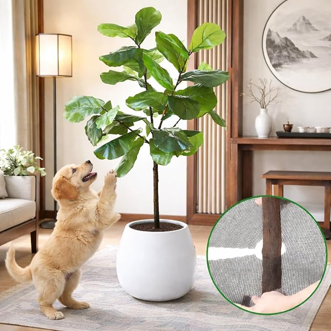 8 PCS 11.8 Inch Plant Pot Grids Cuttable Plant Pot Soil Covers Protectors from Animals Indoor Plant Protection Keep Dogs Cats Out