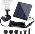 Solar Fountain Pump Kit with Separate Solar Panel, 1.8 W Upgraded Solar Water Pump with 9.84FT Cable & 4 Nozzles Solar Water Fountain for Bird Bath,Pond, Patio Garden Water Pump with Built-in Filter