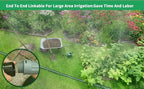 150 FT (75FT*2) Flat Sprinkler Hose for Lawn Watering Garden Soaker Hose with Holes, Heavy Duty Lightweight No-Kink Water Hose with Stakes, Irrigation Hose, Great Fun for Kids and Dog