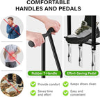 VASALAID Lawn Aerator Tool, Manual Core Lawn Aerator with 3 Stainless Steel Hollow Tines, Heavy Duty Grass Aerating Tool for Compacted Soil & Lawn Care