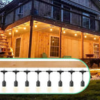 12 PCS Q-Hanger Hooks for String Lights, Ceiling Hangers for Plants & Wind Chimes, Christmas Decorations Outdoor Hooks (Square Hanger) White
