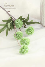 Floroom 6pcs Elf Green Faux Silk Mums Artificial Flowers, Bulk Fake Small Mini Chrysanthemums with Stems for DIY Sage Green Wedding Centerpieces Floral Arrangements Vase Fillers Home Decorations