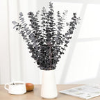 Tavkite 16 Pcs Dried Eucalyptus Stems, 17'' Natural Fresh Eucalyptus Leaves Branches Hanging for Shower, Preserved Real Purple Plant Live for Home SPA Wall Bathroom Wedding Party Vase Decor