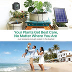 NFESOLAR 4W Solar Drip Irrigation Kit for Outdoor Indoor Plants, Customizable Watering Duration 1–30min & Interval 3h–7d, Solar Irrigation System for Garden Patio Balcony Vacation