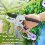 Premium Germany Pruning shears, work 3 times easier, hand pruners heady duty, cutting fresh flower, hedge, herb, live indoor plants, gardener lovers garden scissors, Arthritis weak hand snips