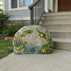 Frog Garden Statue Solar Rock Lights Decor, A Jumping Frog for Patio Pathway Art Housewarming for Yard Decoration Lawn Ornament Gardening Gifts for Women Mom Grandma (Frog)