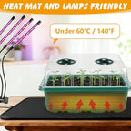 ondware 10-Pack Seed Starter Trays with Humidity Domes, 240 Cells, Seed Starter Kit for Indoor Greenhouse, Seedling Starter Tray for Seeds Growing Starting
