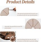 3 Pcs Plant Pot Cover, 11.8 Inch Plant Pot Grid with Stakes, Cuttable Plant Protector from Cats Digging Stopper, Flower Cover Soil Protectors for Indoor Outdoor(Brown)