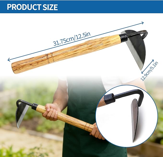 Kana Hoe 217 Japanese Garden Hand Hoe Sickle (Left-Handed)