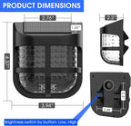 Energetic Solar Powered Garden Lights with Dusk to Dawn Sensors, Magnetic Solar Lights Outdoor, Waterproof, 3000K Warm White, LED Fence Lighting for Planter Raised Beds, FCC, Black, 3 Pack